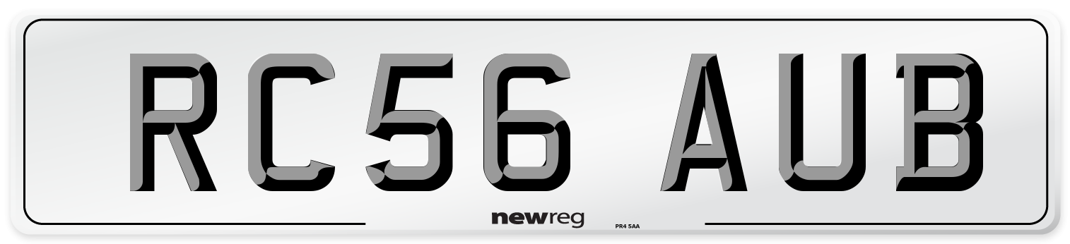 RC56 AUB Number Plate from New Reg
